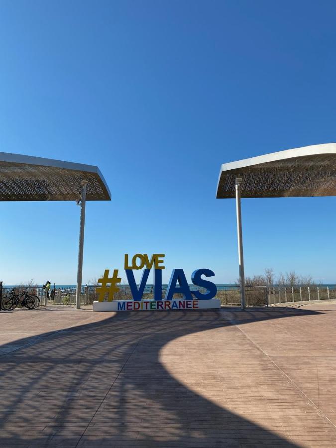 Appartement, Vue Sur Mer, Acces Direct Plage, Piscine Vias Luaran gambar